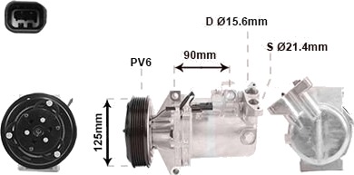 AC-kompressor VAN WEZEL 4300K495