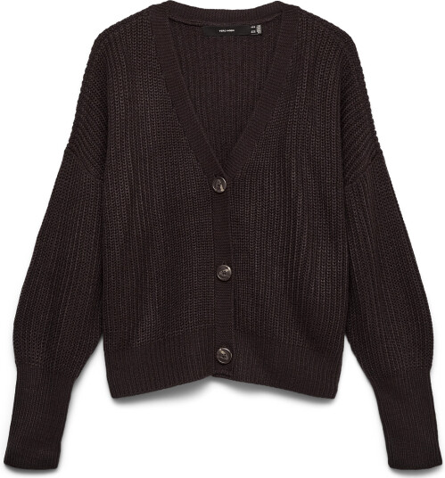 Vero Moda Vmlea Ls V Neck Cuff Cardigan Noos Brown XS