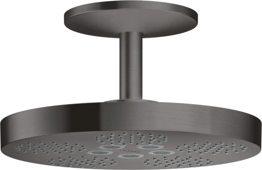 Axor One 2jet Takdusj, Ø280 mm Med 2 stråletyper, Børstet Sort Krom