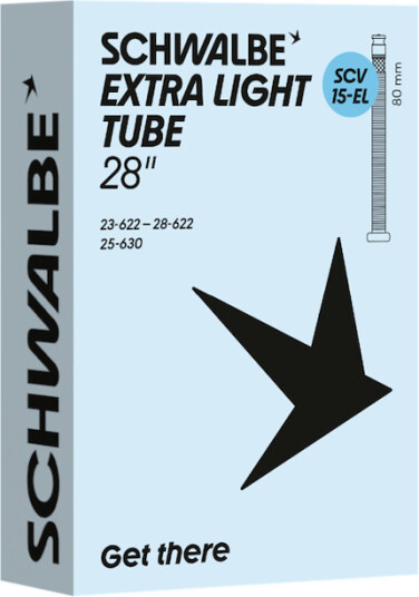 Schwalbe Extra Light slange 700c/28"x0,90-1,10 (23/28-622/630) 80mm SCV Clik ventil