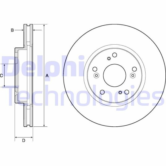 Bremseskive DELPHI BG4774C Bremseskive DELPHI BG4774C