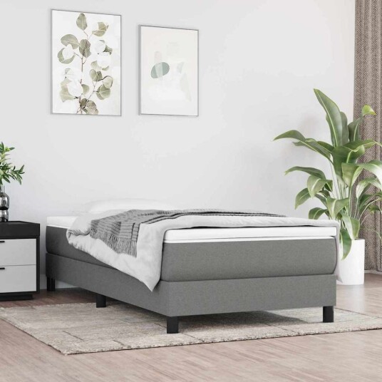 vidaXL Madrass med pocketfjær Medium 120 x 190 cm Grå