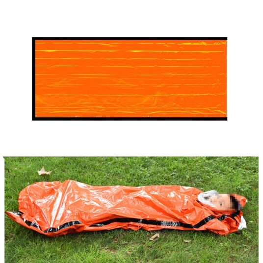 INF Sovepose / redningsteppe for nødsituasjoner 210×91 cm oransje