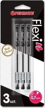 Penmate Kulepenn Flexi N Czarny 3-Pk