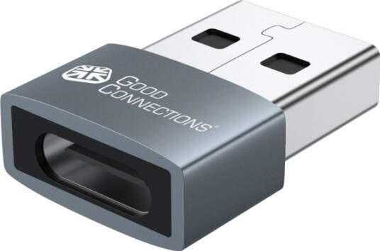 Good Connections Usb 2.0 Adapter Usb A Hann Til Usb C Hunn Grått Aluminiumhus Usb Ad203