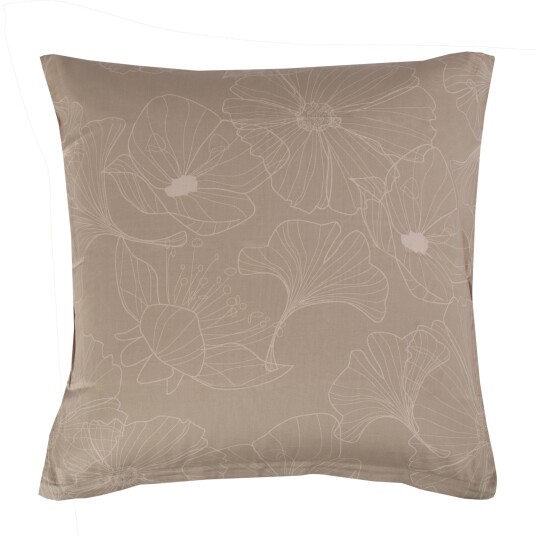 Borg Living Putetrekk - 60x63 cm - 100% Bomullssateng - Big flower sand