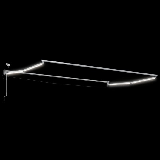 Elektrisk uttrekkbar markiseramme Hvit 5 x 3 m Aluminium