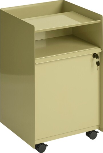 Folded Oppbevaringsvogn Med dør og lås, Beige-grønn