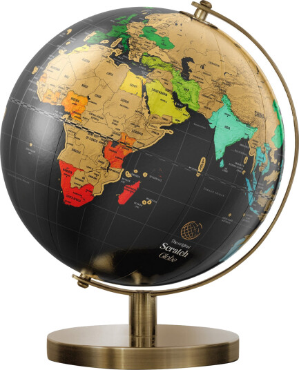 Luckies of London Scratch Globe Small - Black - ONE SIZE Luckies of London Scratch Globe Small - Black - ONE SIZE