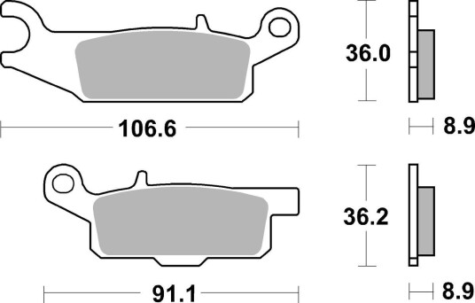 Bremseklosser sbs 851SI Bremseklosser sbs 851SI