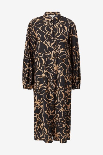 Object - Skjortekjole objTiana Baloon Shirt Dress - Svart
