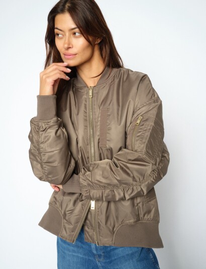 MOS MOSH Mmruby Bomber Jacket Brown L MOS MOSH Mmruby Bomber Jacket Brown L