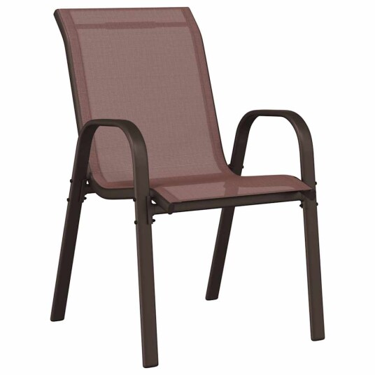vidaXL Stablebare hagestoler 4 stk brun textilene-stoff