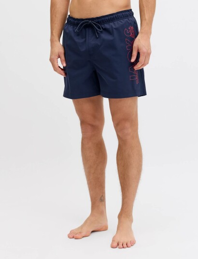 Jack & Jones Jpstmaui Wave Logo Swim Shorts Reg Sn Navy L
