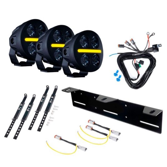 Ekstralys Strands Nuuk D Line MC 3   Rund / 8 cm / 39W 3 stk   Komplett pakke