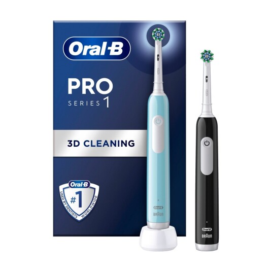 Oral-B Pro 1 DUO Elektrisk tannbørste med Lader og Timer, Farge: Turkis/Svart Oral-B Pro 1 DUO Elektrisk tannbørste med Lader og Timer, Farge: Turkis/Svart
