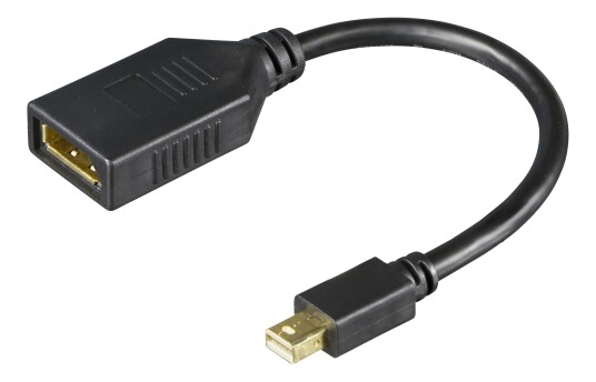 Deltaco DisplayPort - miniDisplayPort adapter, 4K UHD 60Hz, 0.2m
