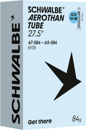 Schwalbe Aerothan slange 27,5" (47/65-584) med SCV Clik ventil 60mm
