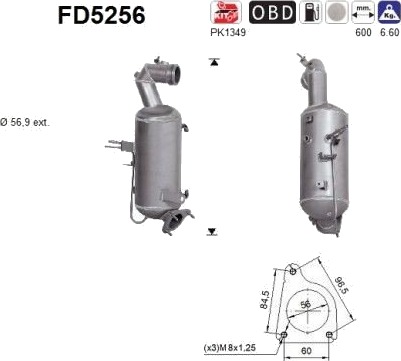 AS FD5256 Partikkelfilter AS FD5256 Partikkelfilter