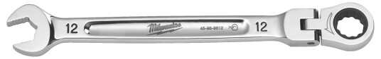 Milwaukee 4932480185 Skralle/kombinøkkel med leddhode 12 mm, Håndverktøy