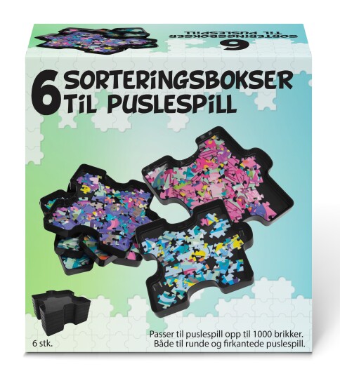 Sorteringsboks til puslespill 6 stk.
