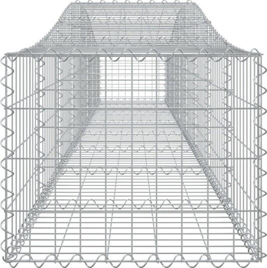 vidaXL Gabionkurver buede 5 stk 400x50x40/60 cm galvanisert jern