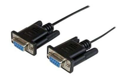 StarTech DB9 RS232 Null Modem Kabel 1 m Hunn-Hunn Svart StarTech DB9 RS232 Null Modem Kabel 1 m Hunn-Hunn Svart