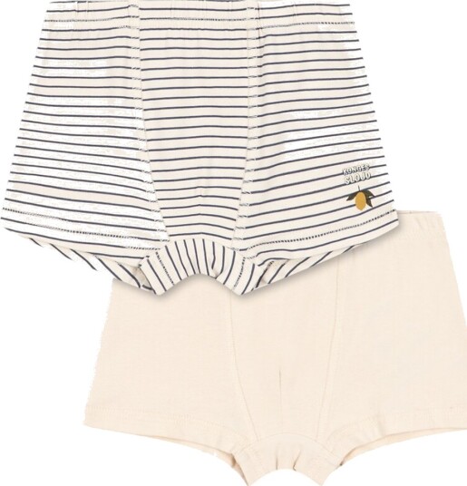 Konges Sløjd Boxershorts 2 pack Blue Stripe Konges Sløjd 2 år (92) Boxershorts Beige Marineblå