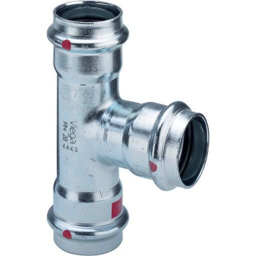 Viega Prestabo 35 mm T-stykke av galvanisert stål for vann
