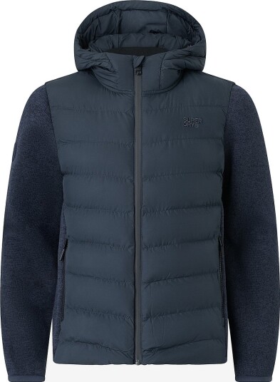 Superdry - Pufferjakke Hooded Storm Knit Hybrid Jkt - Blå