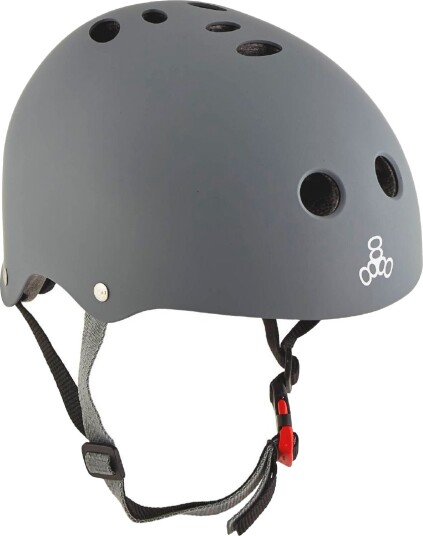 Triple Eight Hjelm - Sertifisert Sweatsaver - Karbongummi - Triple Eight - S/M - Sykkelhjelm - Grå