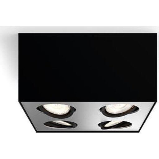 Philips Philips myLiving firedobbelt takspot 4x4,5W warmglow - Svart Philips Philips myLiving firedobbelt takspot 4x4,5W warmglow - Svart