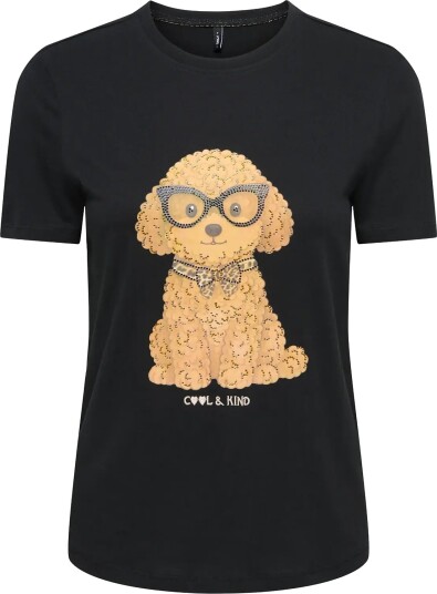 ONLY Onlbaria Reg S/S Top Box Jrs Black L