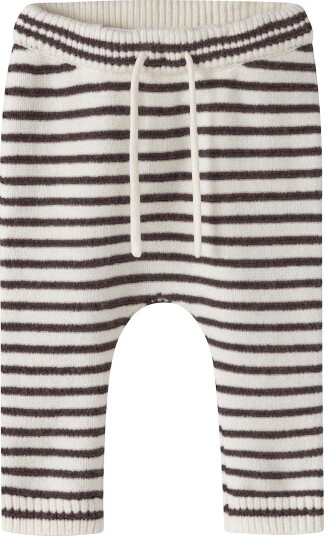 Name it baby - Bukser Nbmostripe Knit Pant - Hvit