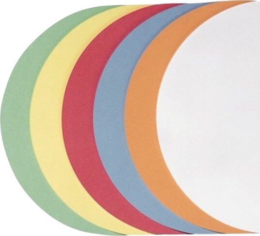 Franken   Moderasjonskort   Sirkel   14 Cm Diameter   Hvit Gul Rød Grønn Oransje Lys Blå En Pakke 500