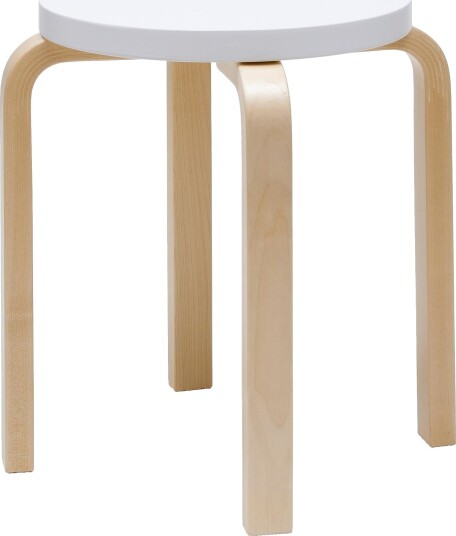 Artek E60 Krakk Bjørk/ Hvit Artek E60 Krakk Bjørk/ Hvit