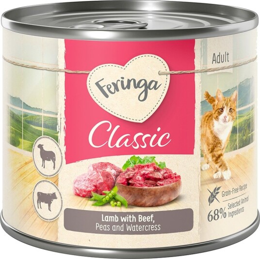 Feringa Classic Meat Meny Lam Og Storfekjøtt Med Erter Og Brønnkarse 6 X 200 G