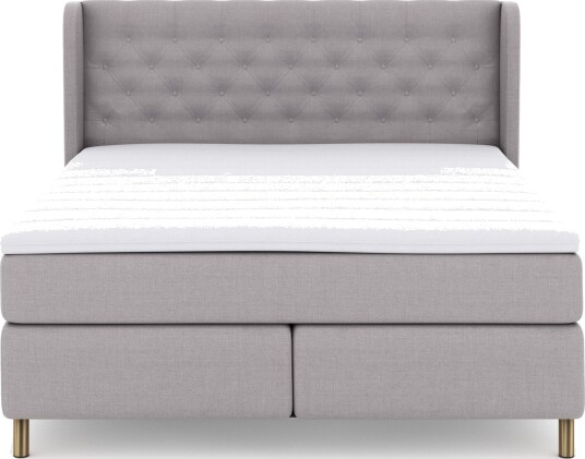 Select No 3 Komplett Sengepakke 180x200 Fast Lysegrå/Kobberben