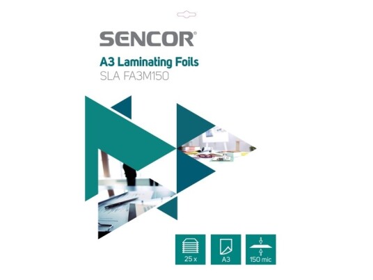Sencor Sla Fa3m150 Gjennomsiktig Blank A3 7,5 Cm 25 Stykker Sencor Sla Fa3m150 Gjennomsiktig Blank A3 7,5 Cm 25 Stykker