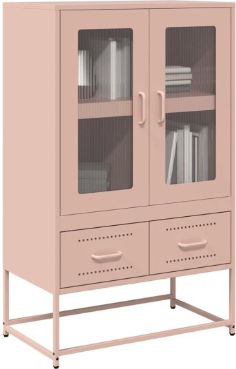 Highboard rosa 68x39x111,5 cm stål 8721158371973