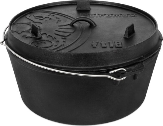 Petromax Dutch Oven FT18 With A Plane Bottom Surface OneSize, Black
