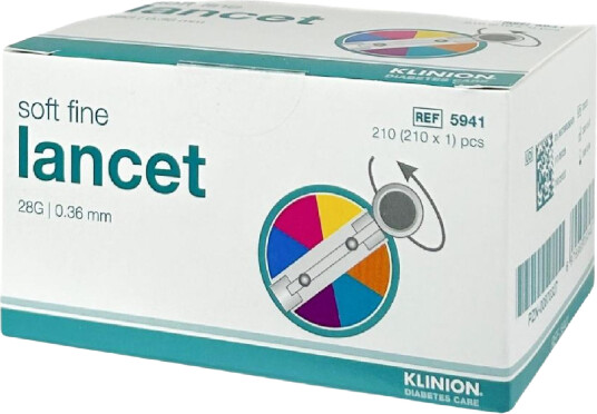 Klinion Soft Fine lansetter flerfarget 28G 0,36 mm 210 stk Klinion Soft Fine lansetter flerfarget 28G 0,36 mm 210 stk