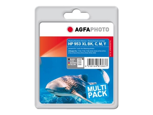 Agfaphoto - 4-Pack - Farge (Cyan Magenta Gul Svart) - Kompatibel - Gjenfabrikert - Blekkpatron - For Hp Officejet Pro 77Xx 82Xx 87Xx