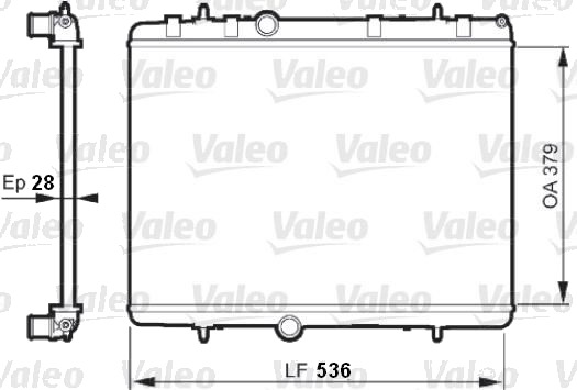 VALEO 735608 Radiator motorkjøling VALEO 735608 Radiator motorkjøling