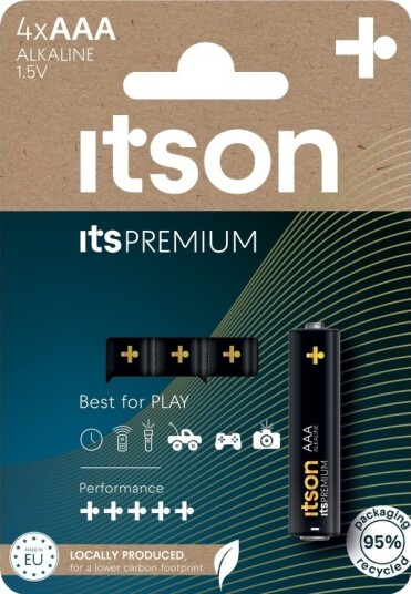 Itson Itspremium Alkaliske Batteri Lr03ipr/4Cp LR03IPR/4CP Itson Itspremium Alkaliske Batteri Lr03ipr/4Cp LR03IPR/4CP