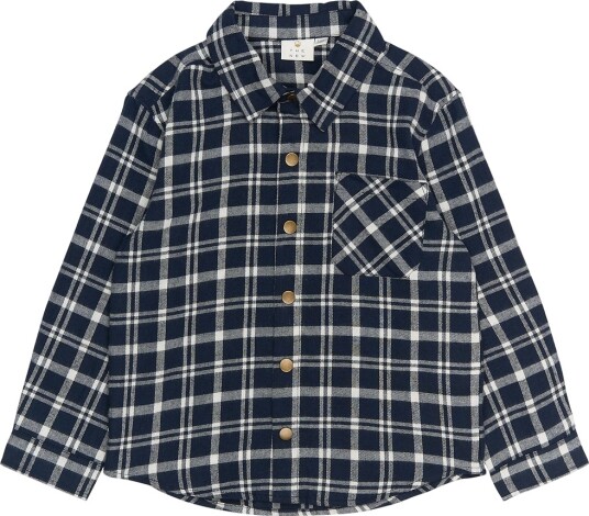 The New Navy Blazer Check Ronan Oversize L_S Flannel Skjorte 9/10 år