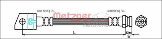 Bremseslange METZGER 4114749