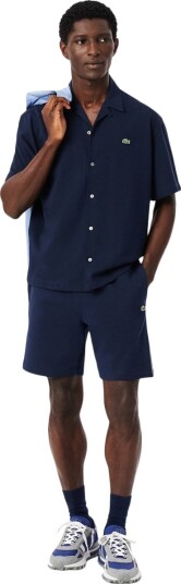 Lacoste Regular Fit Logo Stripe Shorts Herre Navy 2XL