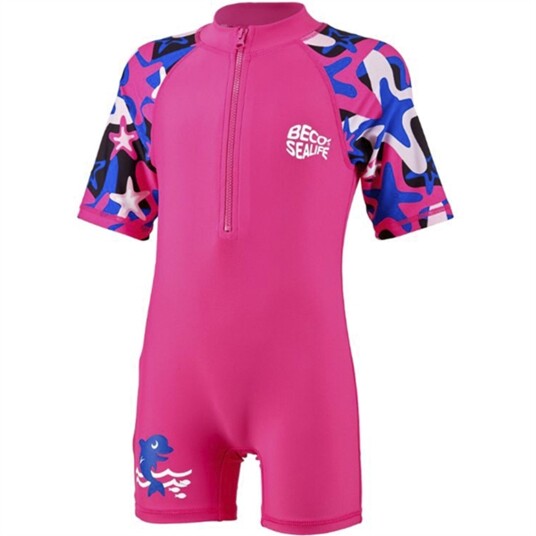 BECO Sealife Rashhguard Zip Dragt Pink 104
