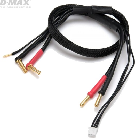 Ladekabel 4/5mm 2S LiPo til 4mm Bullet 12AWG 500mm Ladd_B9683
